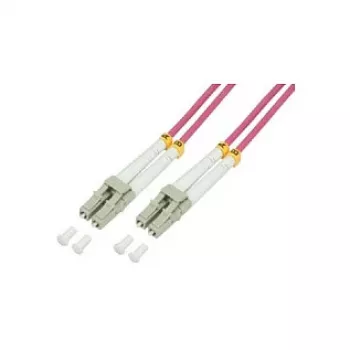 LogiLink OM4 LC/LC Duplex Multimode Glasfaser-Patchkabel, 75m, LSZH, Aqua