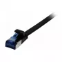 SYNERGY21 CAT6A U/FTP Flachkabel Superflex Patchkabel RJ45, 15m, Schwarz, 500MHz, AWG32, TPE