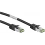 Wentronic Goobay CAT 8.1 S/FTP (PiMF) Patchkabel, 10 m, Schwarz, LSZH halogenfrei, Kupfer AWG 24
