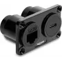 Delock Dual Panel-Mount-Adapter USB 10 Gbps USB Type-C™ Buchse PD 100 W + RJ45 Buchse Cat.6 Schwarz