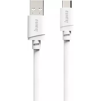 Hama USB-A auf USB-C Kabel, 2 m, Weiß