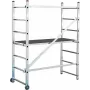 KRAUSE CORDA Gerüst Mini Höhe 3m Aluminium Fahrgerüst mit 4 Lenkrollen, Plattform 1500x600mm, Lastklasse 2, EN 1004