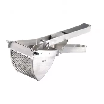 GEFU Kartoffelpresse PANTARA aus Edelstahl mit ergonomischem Griff, Silber/Schwarz