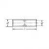 Klauke 25R Kupfer-Kabelschuh-Verbinder für 35 mm² Leiter, unisoliert, 25 mm Länge