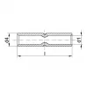 KLAUKE 28R Kupfer-Kerbverbinder für 95 mm² Kabel, DIN 46235, E-Cu