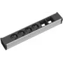 Bachmann CONI 4xUTE 2xABD Stromverteilungseinheit, 4 Universalsteckdosen, 2 USB-Ladeanschlüsse, Schwarz