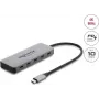 Delock 2-Port USB 10 Gbps Hub mit 2-Port USB-C 4K und PD 3.0 100 W
