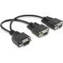 Delock Y-Splitter-Kabel D-Sub 9 Stecker auf 2 x Buchse mit Schrauben 25 cm