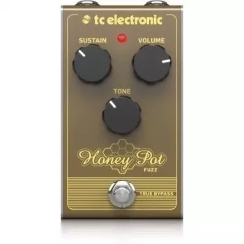 TC Electronic Honey Pot Fuzz Analoges Gitarren-Effektpedal mit True Bypass
