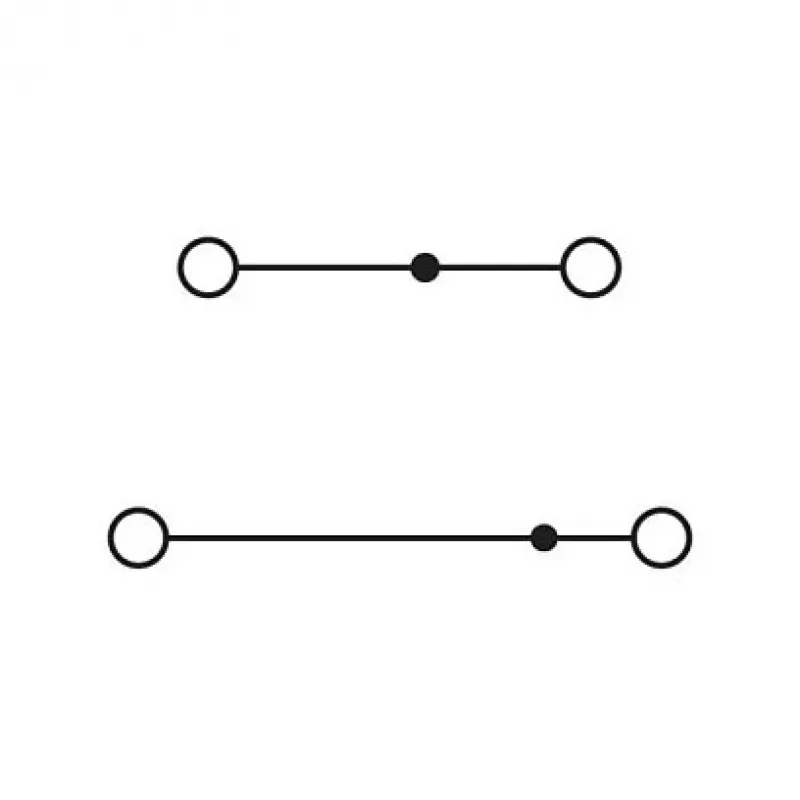 Phoenix 3076031 UTI 2,5-L/L Installations-Reihenklemme, mehrstöckig, Schraubanschluss, 2 Ebenen, 4 Anschlüsse, 2,5 mm², 500 V, 24 A, grau