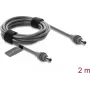 Delock DC 5.5 x 2.1 mm Stecker auf DC 5.5 x 2.1 mm Stecker Stromkabel für Starlink Mini, 2 m Grau