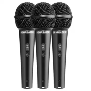 Behringer XM1800S Dynamisches Mikrofon 3er-Pack mit Tragetasche