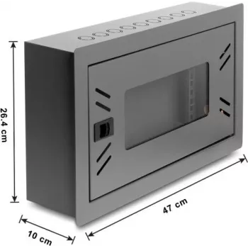 Delock 12U Wandmontage-Netzwerkschrank mit abnehmbarer Frontabdeckung, 4U, Schwarz
