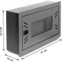 Delock 12U Wandmontage-Netzwerkschrank mit abnehmbarer Frontabdeckung, 4U, Schwarz