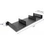 Delock 19 inch 1U Regalboden mit 2 verstellbaren Trennwänden, 154 mm Tiefe, 6 kg Belastbarkeit, Schwarz