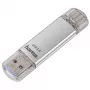 Hama FlashPen C-Laeta 64GB USB 3.0 Flash-Laufwerk, Aluminium, Silber/Schwarz