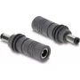 Delock DC 5,5 x 2,1 mm auf DC 5,5 x 2,1 mm Adapter, kompatibel mit Starlink Mini, Grau