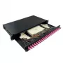 LogiLink 19 Zoll 1U 24-Port LC Duplex OM4 Multimode Spleißbox Patchpanel, Schwarz