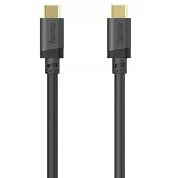 USB-C auf USB-C Kabel 5 Gbit/s, 240 W, 0,75 m, Schwarz