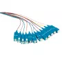 LogiLink Fiber Pigtail Set 12 x SC OS2 2m, farbig, blauer Stecker