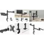 LogiLink BP0220 Monitor- und Notebook-Tischhalterung, 17 Zoll-32 Zoll, 10kg Monitor, 9kg Laptop, Schwarz