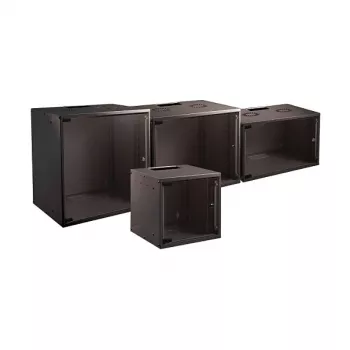 EFB Elektronik BASIC 15U Wandmontage-Netzwerkschrank, 19 Zoll, 450 mm Tiefe, Schwarz RAL 9005