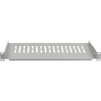 EFB ELEKTRONIK 19 Zoll 1U Festes Regal, 250 mm tief, 10 kg Belastung, Hellgrau RAL 7035