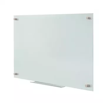 LogiLink Artverum Glas Whiteboard, wandmontiert, magnetisch, 60x45cm, rahmenlos, Einscheiben-Sicherheitsglas, superweiß, TÜV/GS-zertifiziert