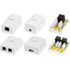 LogiLink Cat.6A Aufputz-Dose mit 1 RJ45-Port, Weiß (RAL 9003)