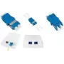 LogiLink FA03LC7 LC-Duplex-Faseradapter, 12er-Pack, ohne Flansch, Blau
