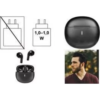 LogiLink Bluetooth TWS Ohrhörer, IPX4 wasserresistent, Touch-Steuerung, USB-C-Ladecase, Schwarz