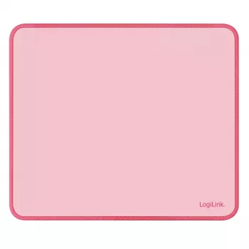 LogiLink Mauspad 220 x 250 mm Pink - Stoffoberfläche, rutschfeste Gummibasis