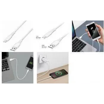 LogiLink CU0255 USB 2.0 Kabel, USB-A auf USB-C, 3 m, Weiß, 480 Mbps, Daten & Laden