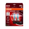 OSRAM NIGHT BREAKER LASER H11 Halogen-Lampe Doppelpack 12V 55W PGJ19-2, bis zu 150% heller, 150m längerer Lichtkegel, 3900K