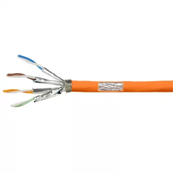 LogiLink Cat.7 600 MHz Installationskabel 23 AWG CCA, S/FTP 40 m, Orange