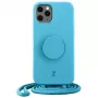 Just Elegance JE PopGrip Hülle für iPhone 11 Pro 5,8 Zoll Blau/Aqua