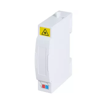 LogiLink FTTH-Abschlussbox für Hutschienenmontage, 2 Ports, Weiß