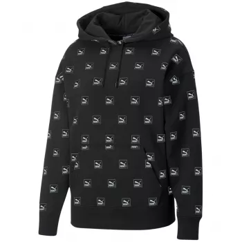 PUMA Brand Love AOP Hoodie FL Schwarz 535706 01 Herren Relaxed Fit All-Over-Print Pullover