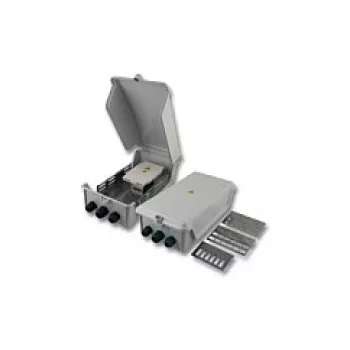EFB IP54 Glasfaser-Spleißgehäuse-Set mit umfassendem Zubehör, 24 Fasern, Wandmontage, Lichtgrau RAL 7035