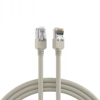 EFB Elektronik K8452.50 RJ45 Patchkabel Cat.5e F/UTP LSZH, Draka UC300 TM11, 4x2 x AWG26/7, vergoldete Kontakte, 50 m, grau