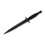 HT INSTRUMENTS H&T Commando Dolchmesser 02HY002 - 420er Edelstahl feststehende Klinge, schwarz beschichtet, Lederscheide