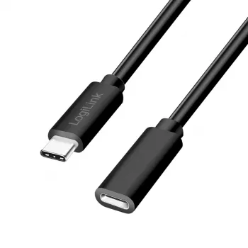 LogiLink CU0212 USB-C-Verlängerungskabel 3m 100W 10Gbps 4K60Hz Schwarz