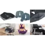 LogiLink Orthopädisches Sitzkissen mit Memory-Schaum für Steißbein, Schwarz