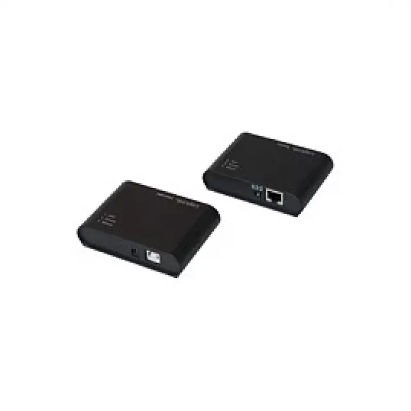 LogiLink USB 2.0 Cat.5 Extender mit 4-Port-Hub, 50 m, Schwarz