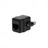 LOGILINK NP0098 RJ45-Kupplung mit Montageflansch, 2x RJ45-Buchse, Cat.5e UTP, Schwarz