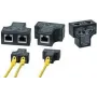 LogiLink RJ45 Port Doubler, T-Adapter, 1x RJ45 Buchse auf 2x RJ45 Buchse, 10/100 BaseT, Schwarz (MP0137)