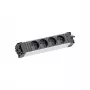 Bachmann STEP ALU 6x UTE GST18 France – 6-fach Aluminium Steckdosenleiste mit GST18 Eingang, 230V/16A, 3680W, Silber/Schwarz