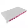 LogiLink F24LC4G 24-Port LC Duplex Glasfaser-Patchpanel, 1U 19 inch Rackmontage, grauer Stahl