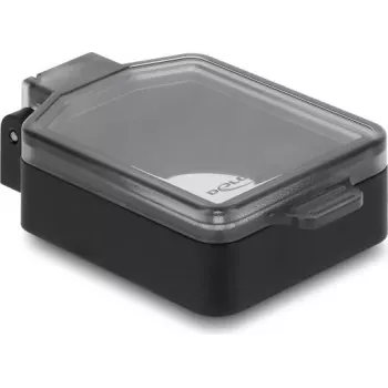 Delock D-Type Modul-Schutzklappe Schwarz/Transparent – Automatische Staubschutzabdeckung mit federbelasteter Klappe