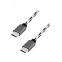 LogiLink USB 2.0 Type-C 3er-Kabel-Set, C/M auf C/M, Alu, Nylon, Weiß/Schwarz
